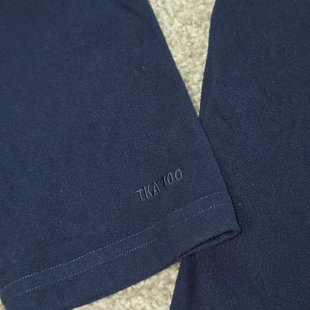 The North Face Mens TKA 100‎ Quarter Zip Fleece Pullover Navy Blue Large L/G